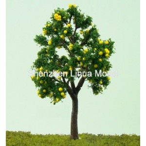 fruit tree 01---yellow color  model scale miniature fruit tree