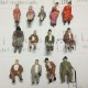 1:87 HO scale sitting boutique figures---for model train