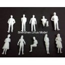 1:50 white figures---scale unpainted figures model people