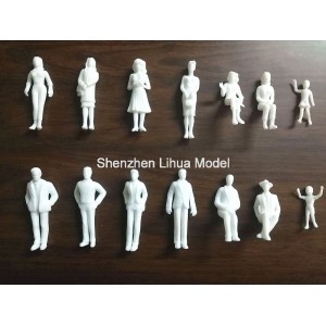 1:25 white figures---scale unpainted figures model people