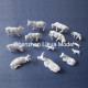 unpainted cattle---1:87 1:150 white cow model animals