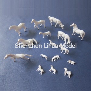 unpainted horse---1:87 1:150 white horses HO figure 