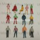 1:75 OO scale mixed figures-2----for model train layout