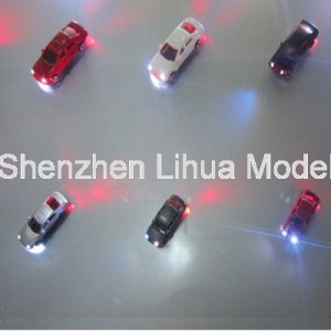 lighted plastic car--scale 1:50/1:75/1:100/1:150/1:200